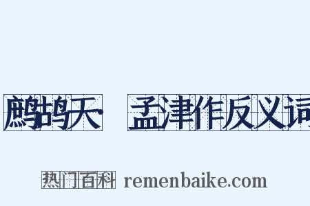 鹧鸪天·孟津作反义词是什么意思的图片
